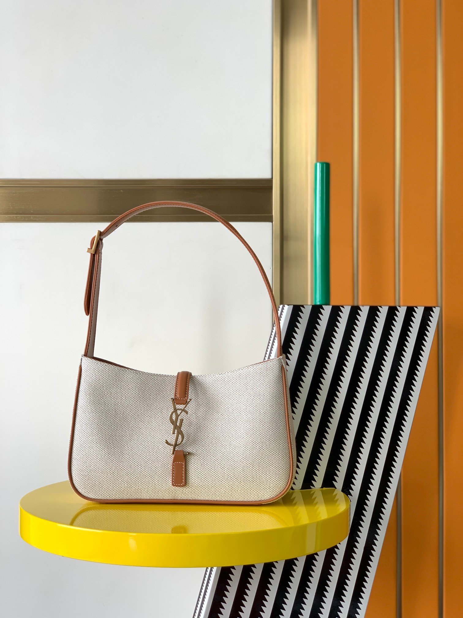 YSL聖羅蘭超A貨復刻包包 le5à7帆布及皮革手袋 hobo Saint Laurent Monogram Hobo手袋