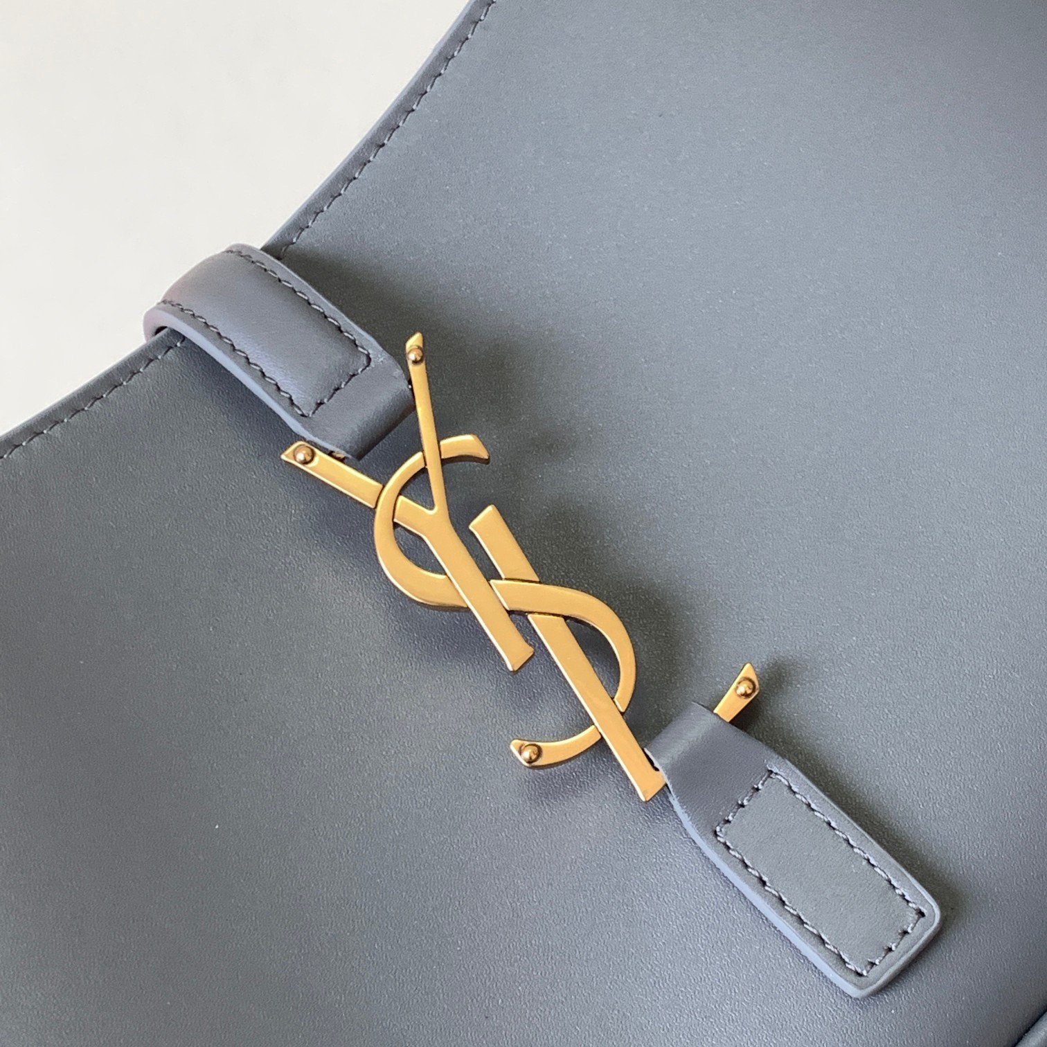 YSL聖羅蘭超A貨復刻包包 le5à7啞光面 hobo Saint Laurent Monogram Hobo手袋 灰色