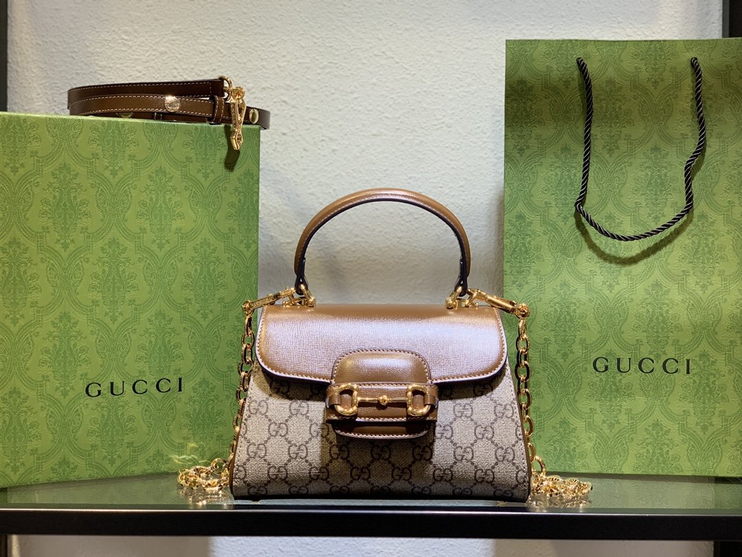 mini系列Gucci高仿包包手提包 白色