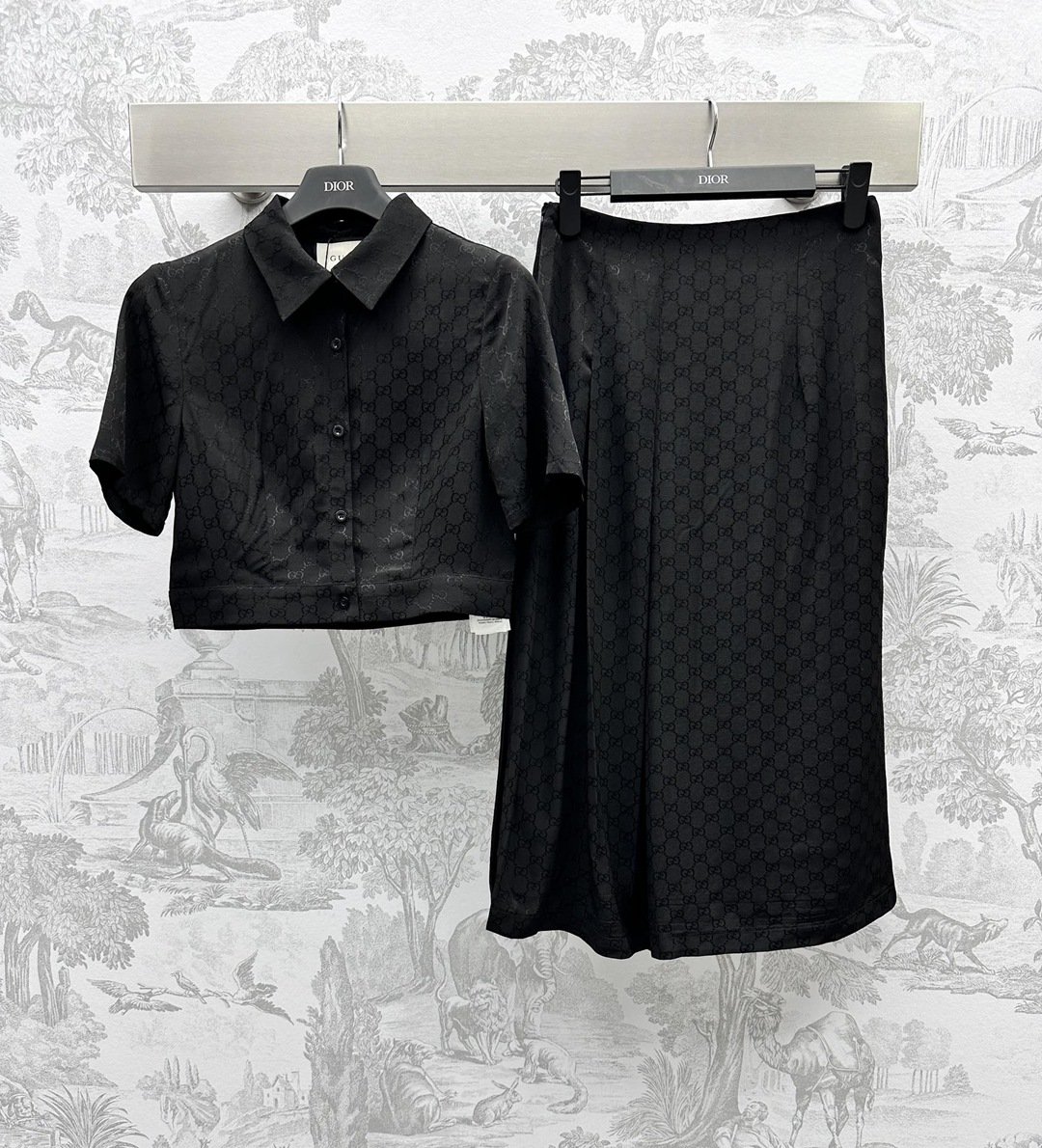 精品A貨衣服Gucci黑色裙子套裝上衣女