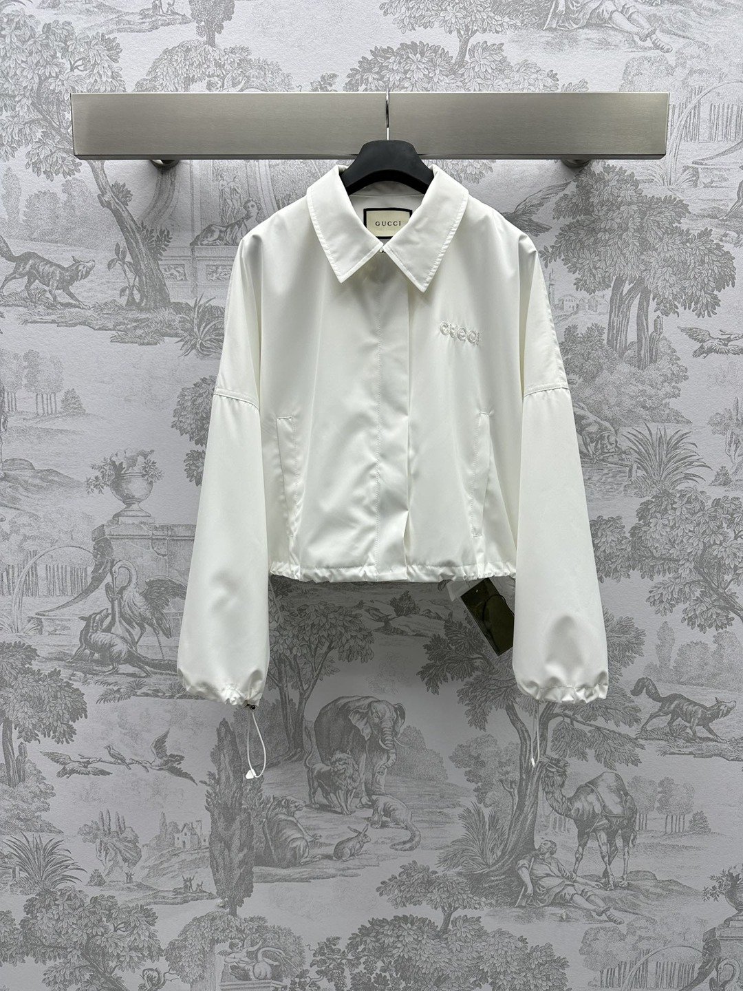 Gucci頂級一比一衣服刺繡外套白色