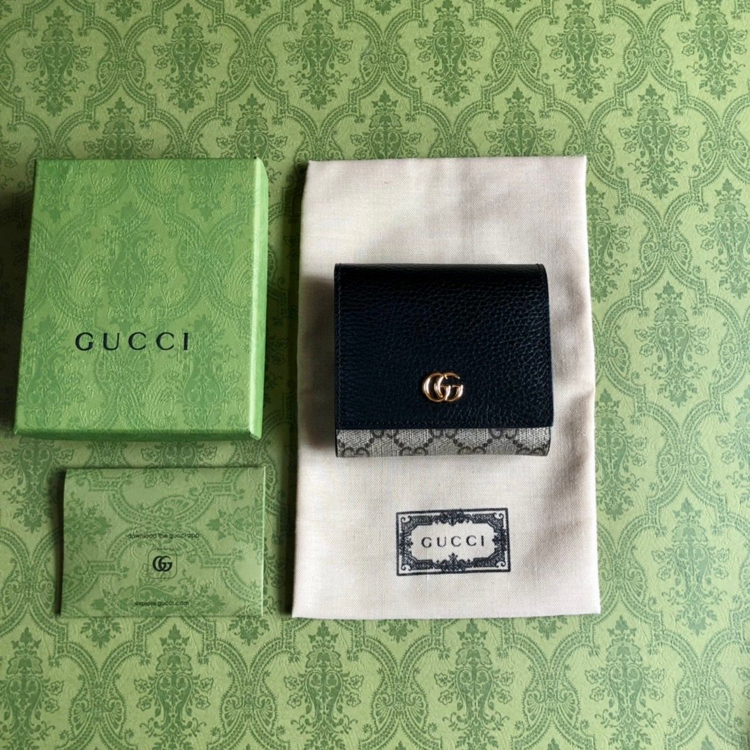 Ophidia系列2024新品意大利牛皮Gucci原單銀包零錢包