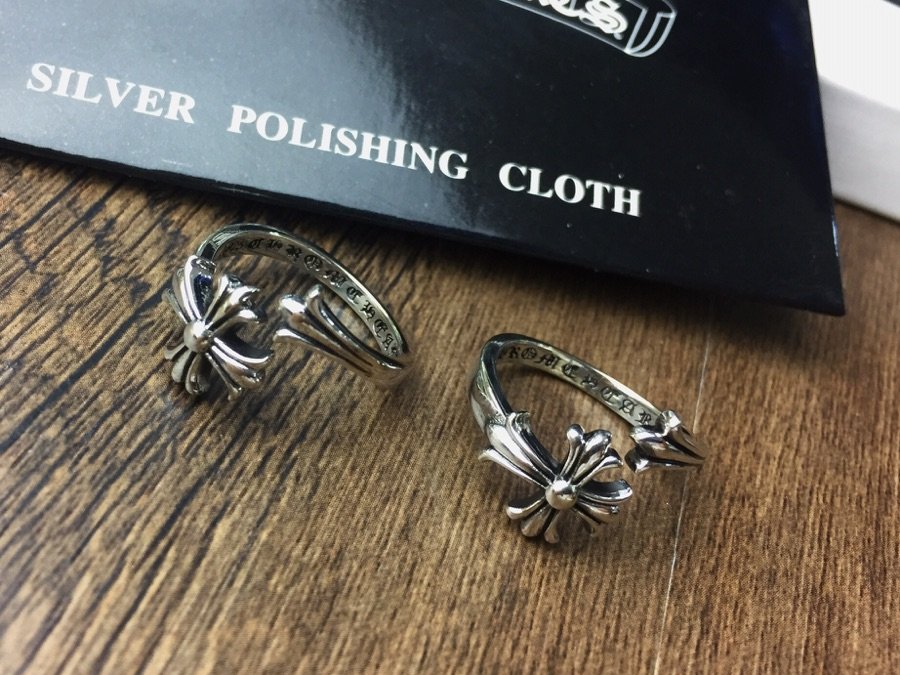 ChromeHearts202405121400004 原單Chrome Hearts克羅心飾品 錯位開口十字花十字架戒指 925