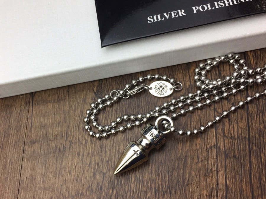 複刻一比一Chrome Hearts克羅心飾品 子彈頭吊墜項鍊