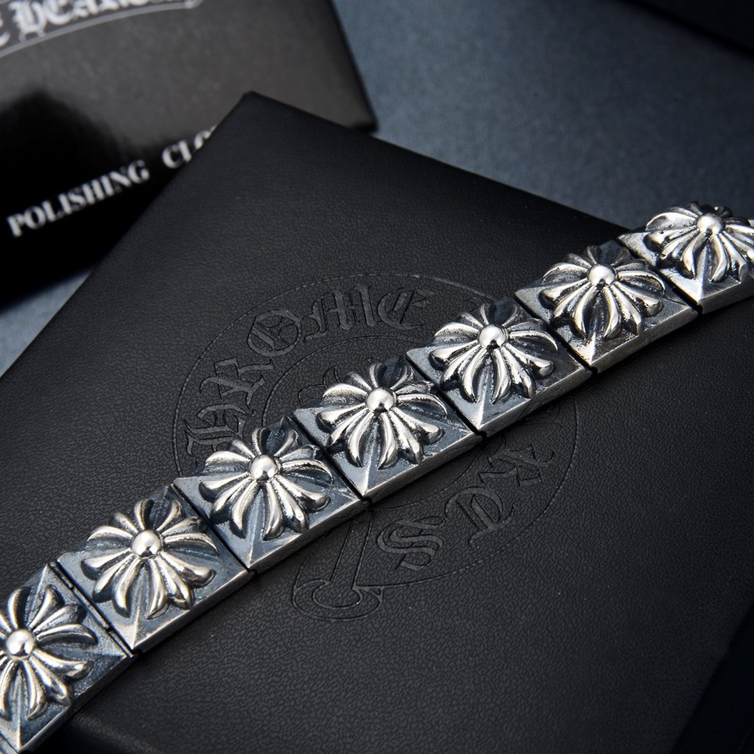 原單A貨Chrome Hearts克羅心飾品 方十字花相連手鍊