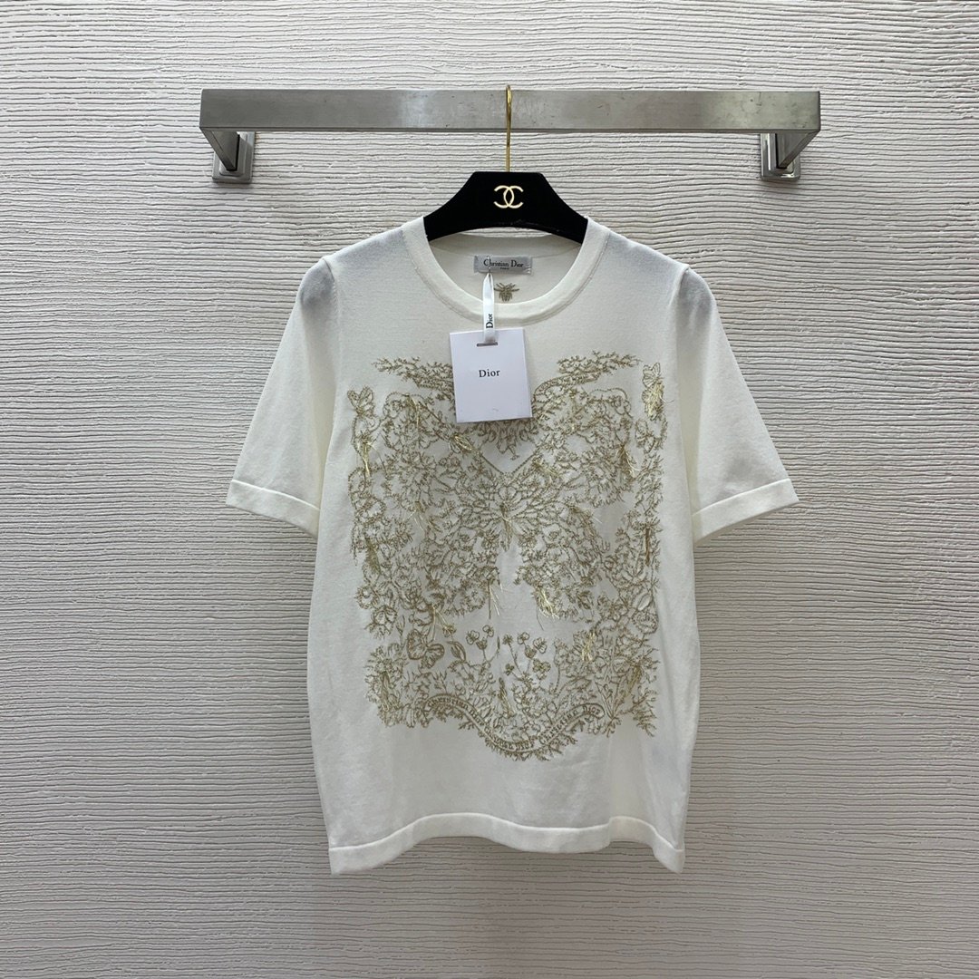 DIOR一比一針織面料短袖上衣精品衣服