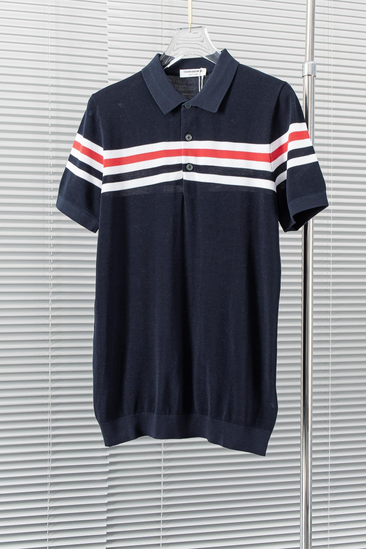 高仿服裝Thom Browne2024針織翻領短袖Polo衫