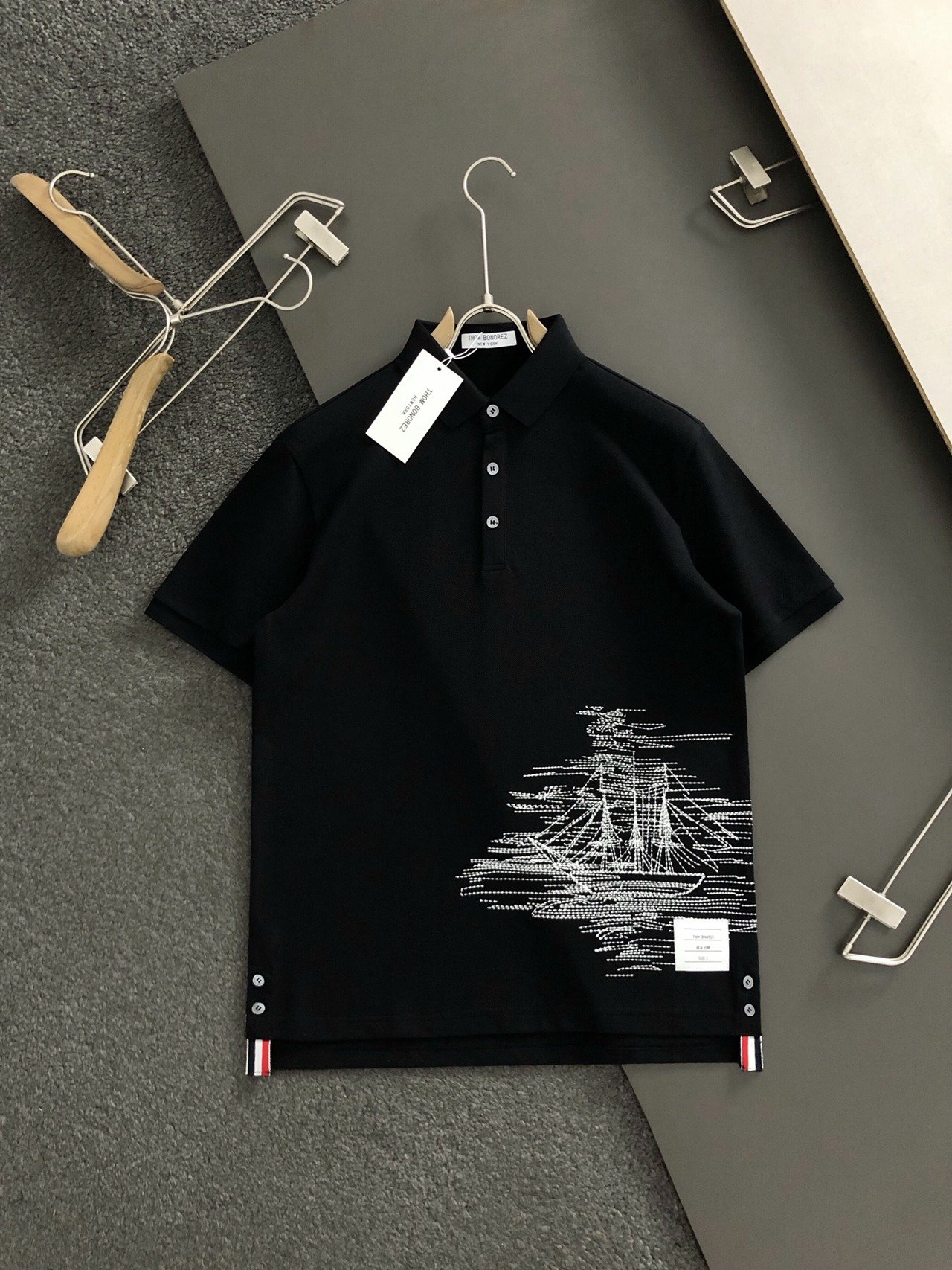 頂級原單高仿服裝特姆佈朗黑色T恤男