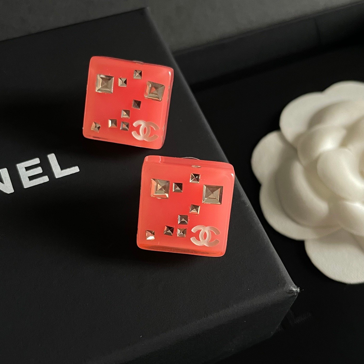 CHANEL香奈兒頂級原單雙C耳釘女款耳環 非常顯氣質