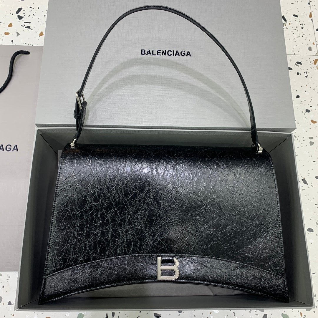 超A貨BALENCIAGA巴黎世家包包 crush【大號】沙漏新款皮肩帶腋下包