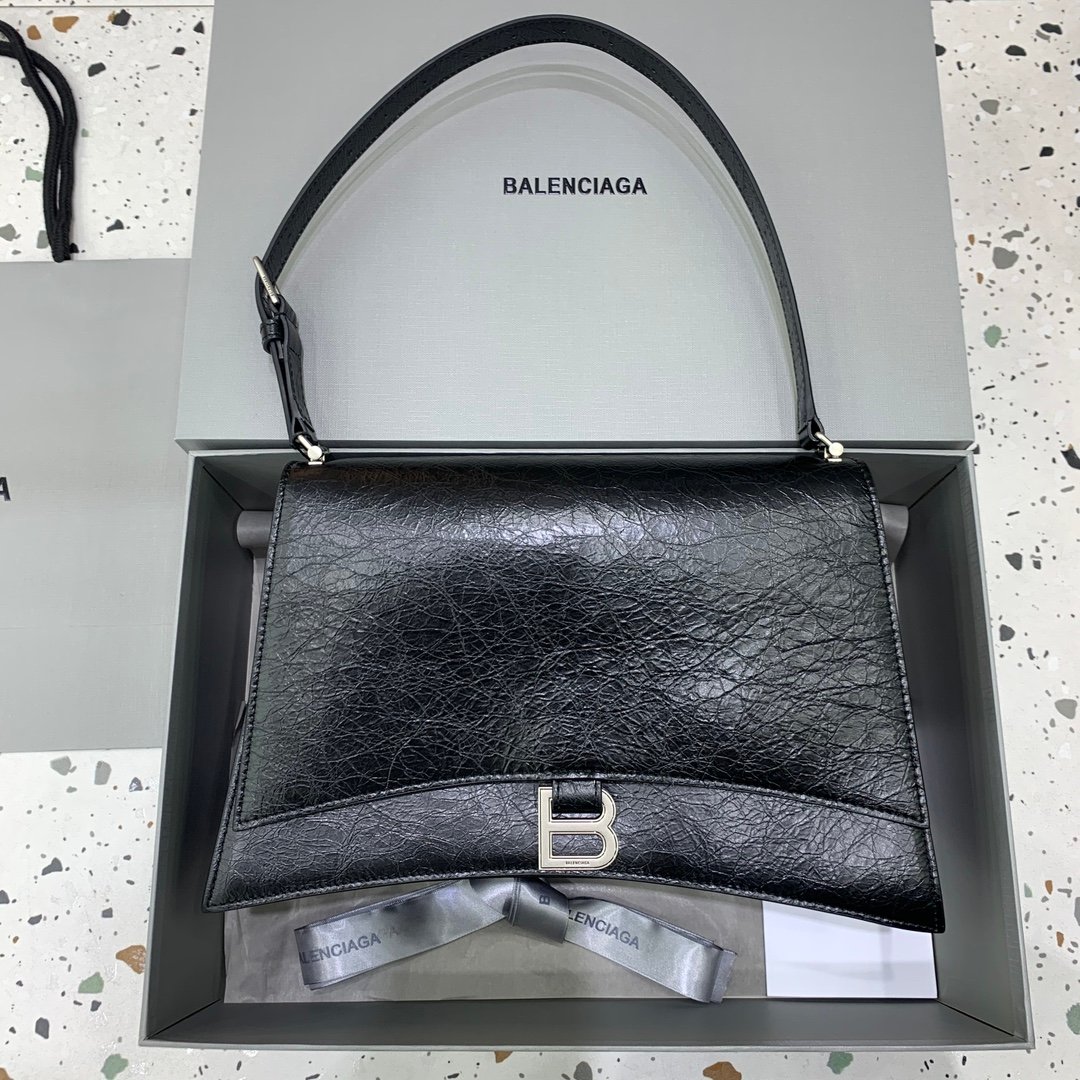 超A貨BALENCIAGA巴黎世家包包 crush【中號】沙漏新款皮肩帶腋下包