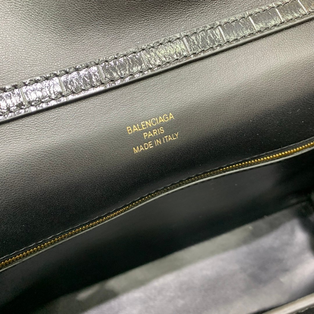 原單超A貨BALENCIAGA巴黎世家包包 𝐑𝐎𝐃𝐄𝐎 𝐁𝐀𝐆 中號鱷魚黑