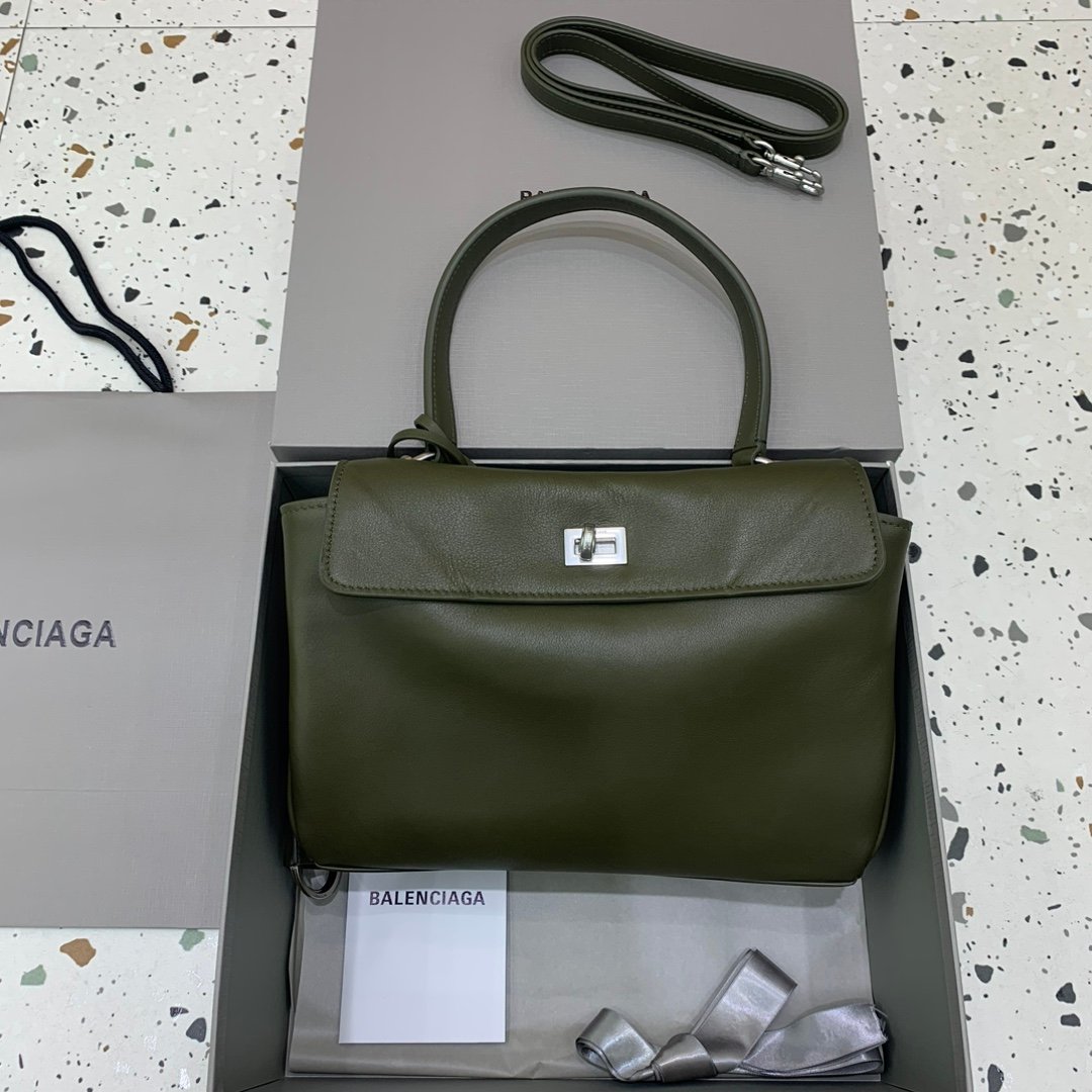 一比一原單BALENCIAGA巴黎世家包包 𝐑𝐎𝐃𝐄𝐎 𝐁𝐀𝐆小號綠色銀扣