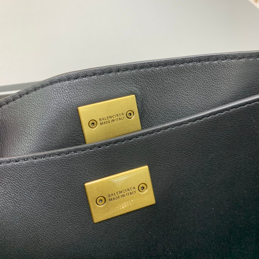原單複刻BALENCIAGA巴黎世家包包 𝐑𝐎𝐃𝐄𝐎 𝐁𝐀𝐆 小號黑色金扣
