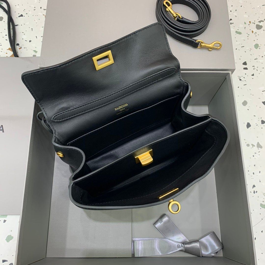 原單複刻BALENCIAGA巴黎世家包包 𝐑𝐎𝐃𝐄𝐎 𝐁𝐀𝐆 mini黑色金扣