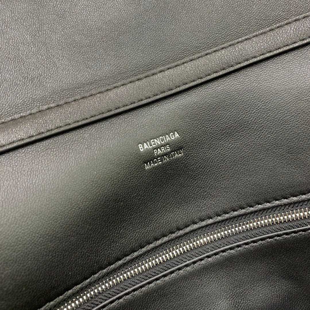 高仿超A貨BALENCIAGA巴黎世家包包 𝐑𝐎𝐃𝐄𝐎 𝐁𝐀𝐆 中號黑色銀扣