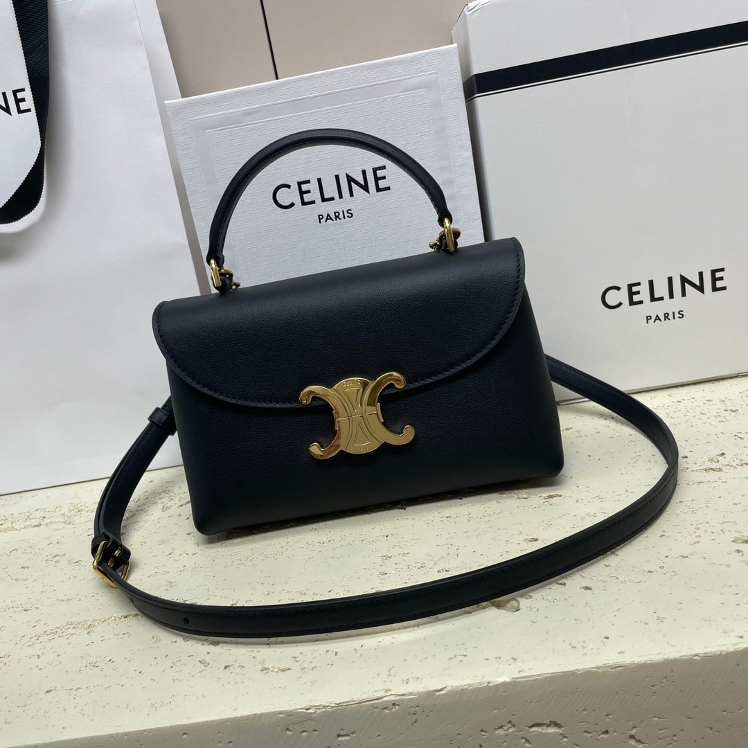 複刻高仿名牌包Celine賽琳 TEEN NINO手袋 黑色
