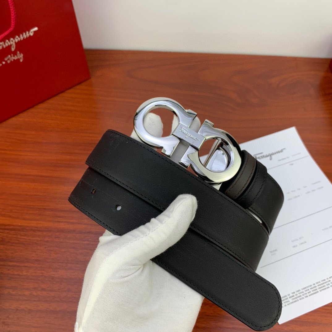 Ferragamo菲拉格慕頂級奢侈品進口牛皮皮帶男裝腰帶