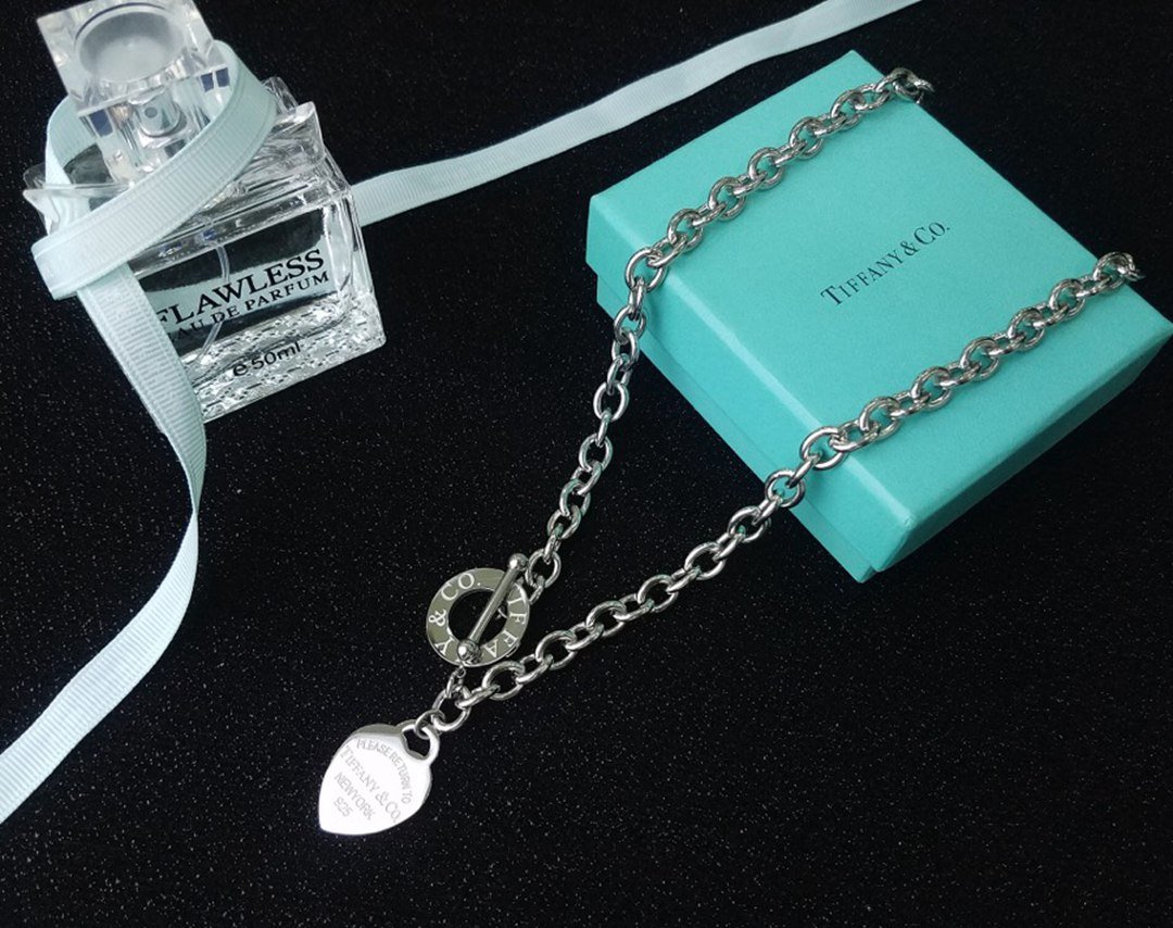 Tiffany蒂芙尼頂級原單桃心項鏈 18K金