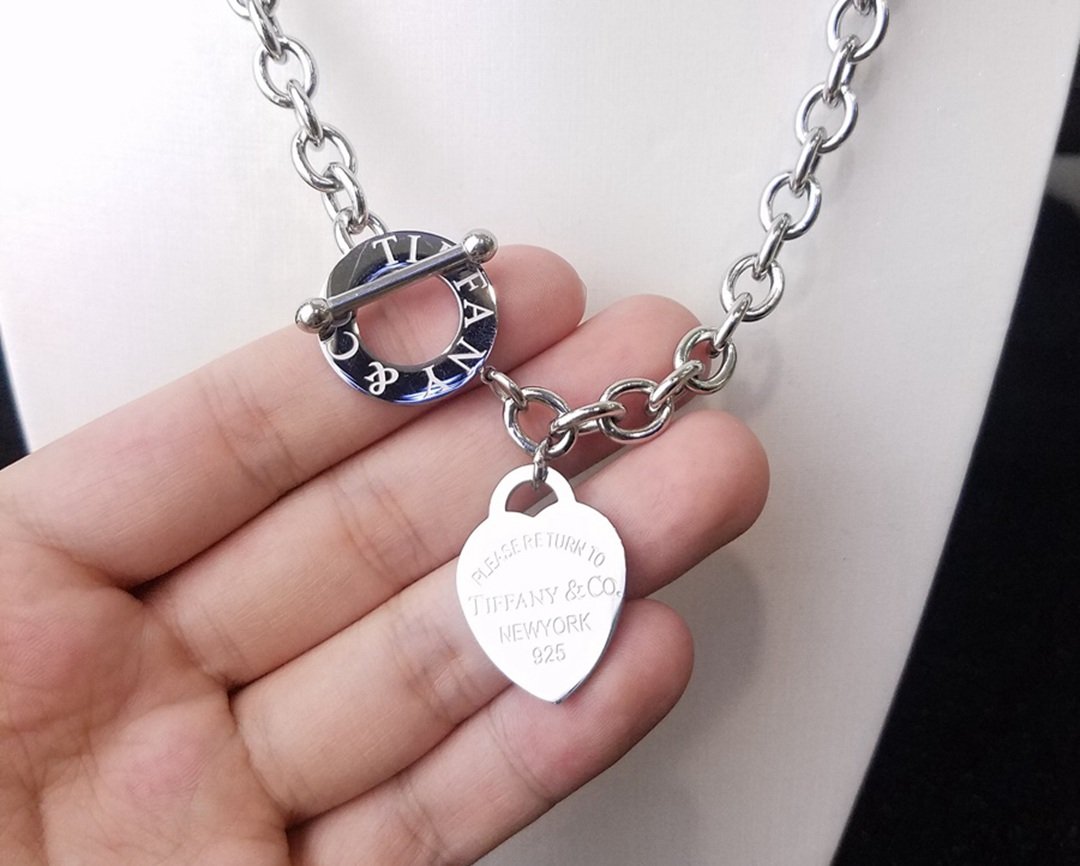 Tiffany蒂芙尼頂級原單桃心項鏈 18K金