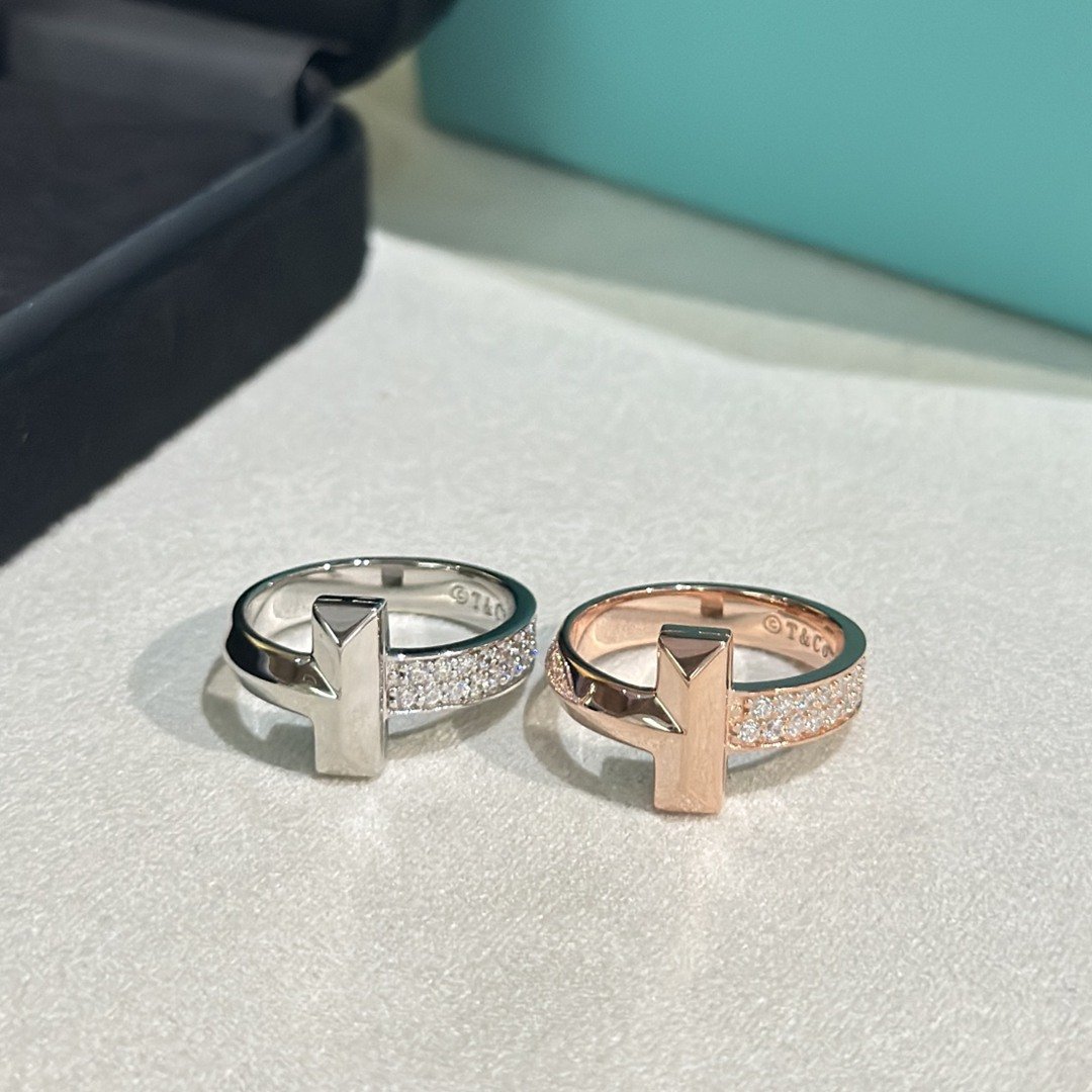 Tiffany蒂芙尼精品原單獨家定制純銀戒指