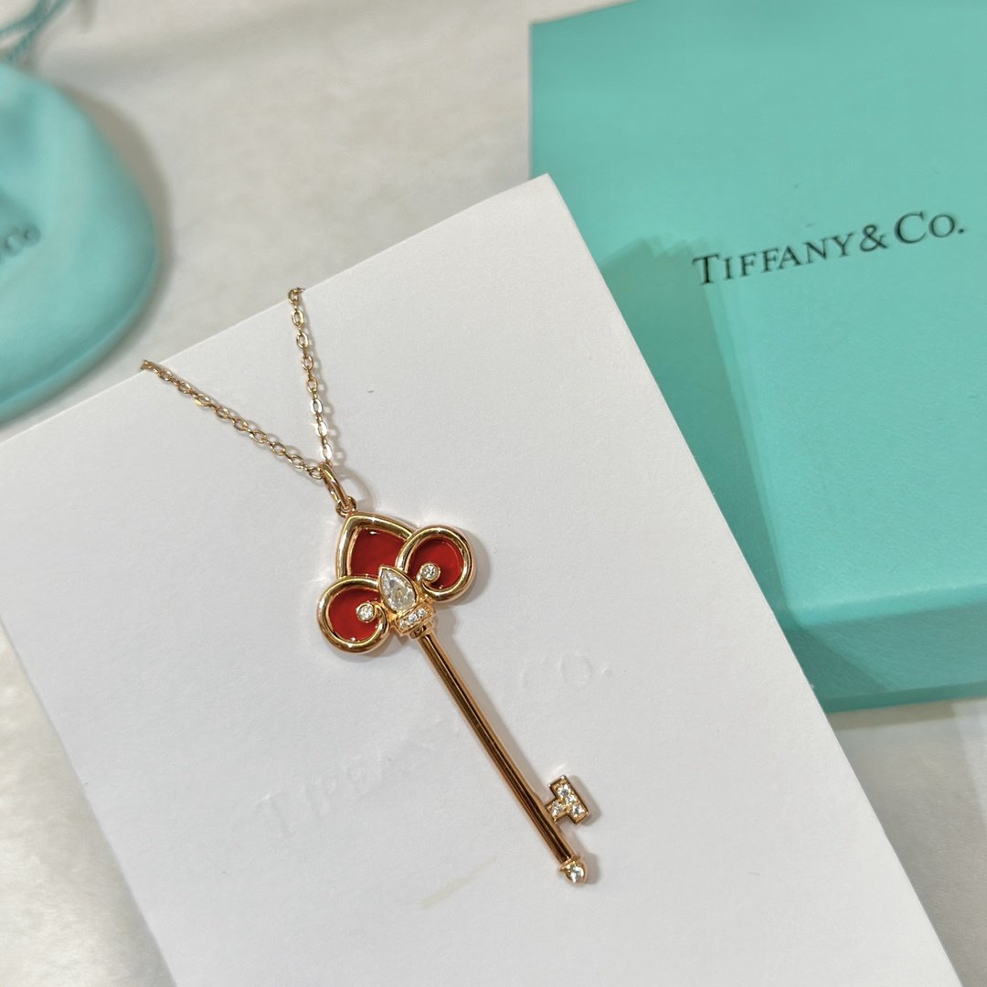 高仿Tiffany蒂芙尼keys系列925純銀女款項鏈 頸鏈