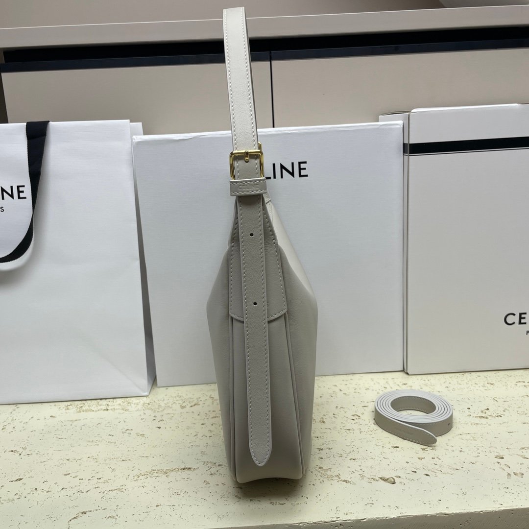 原單Celine賽琳包包 小号HELOÏSE TRIOMPHE柔软牛皮革手袋 灰色