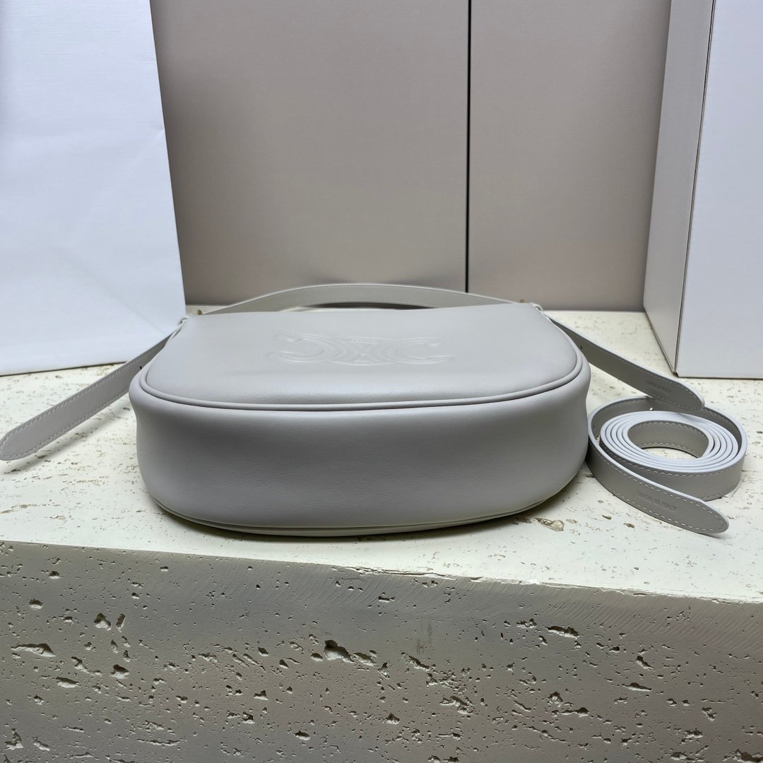 原單Celine賽琳包包 小号HELOÏSE TRIOMPHE柔软牛皮革手袋 灰色