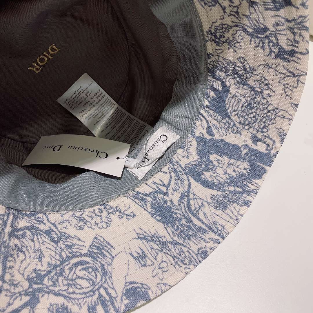 DIOR迪奥专柜同步顶级原单渔夫帽 花灰色