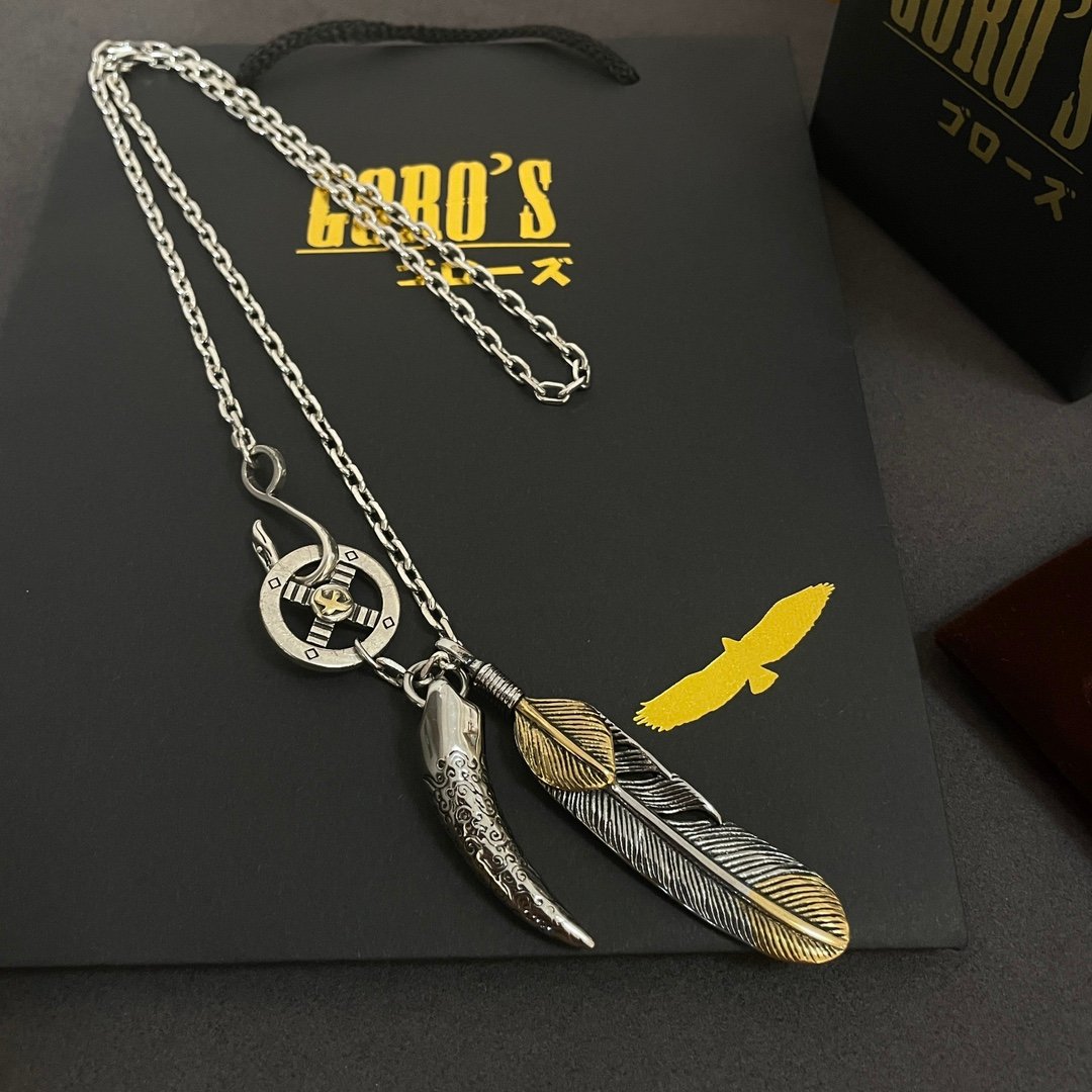 官網同步頂級奢侈品高仿goros高橋吾郎羽毛吊墜項鏈