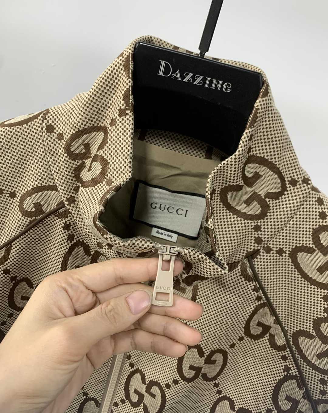 秋冬新品古馳Gucci高仿男裝夾克立領薄外套