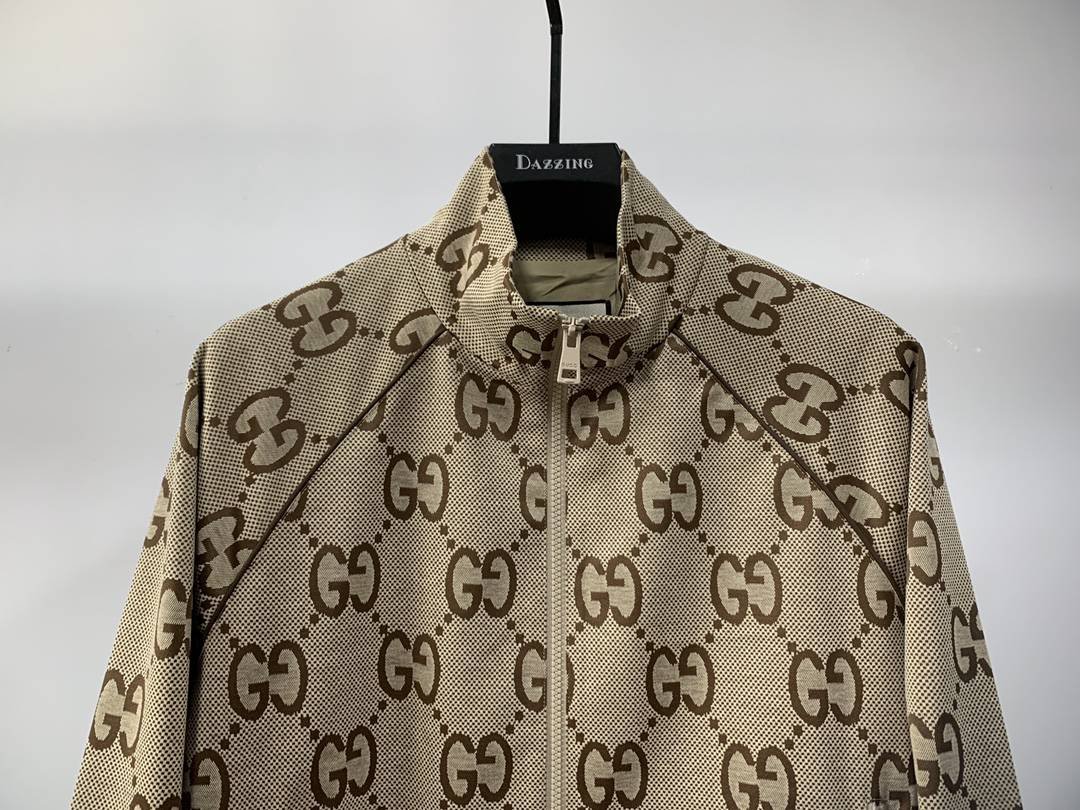 秋冬新品古馳Gucci高仿男裝夾克立領薄外套