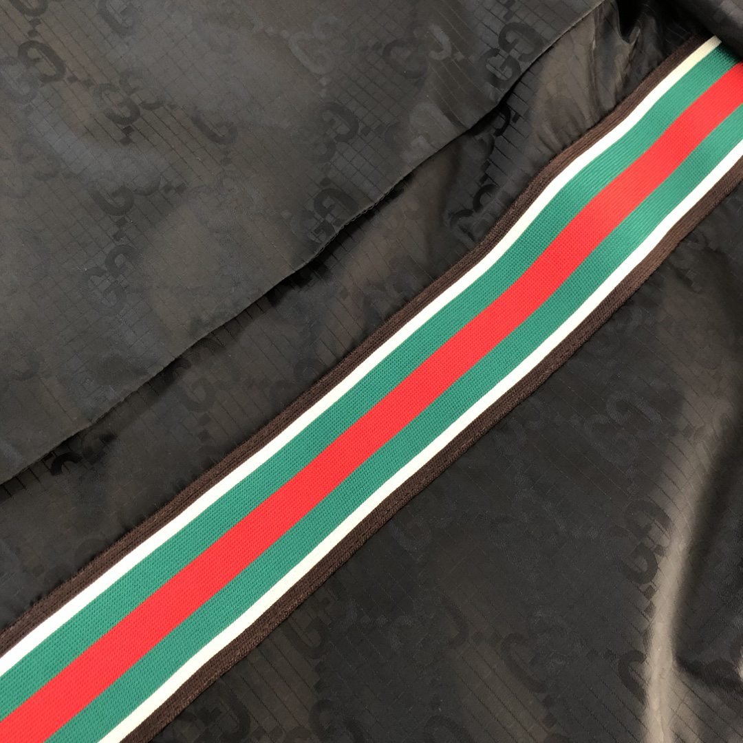 2024秋冬連帽Gucci高仿男裝衣服夾克外套防風夾克
