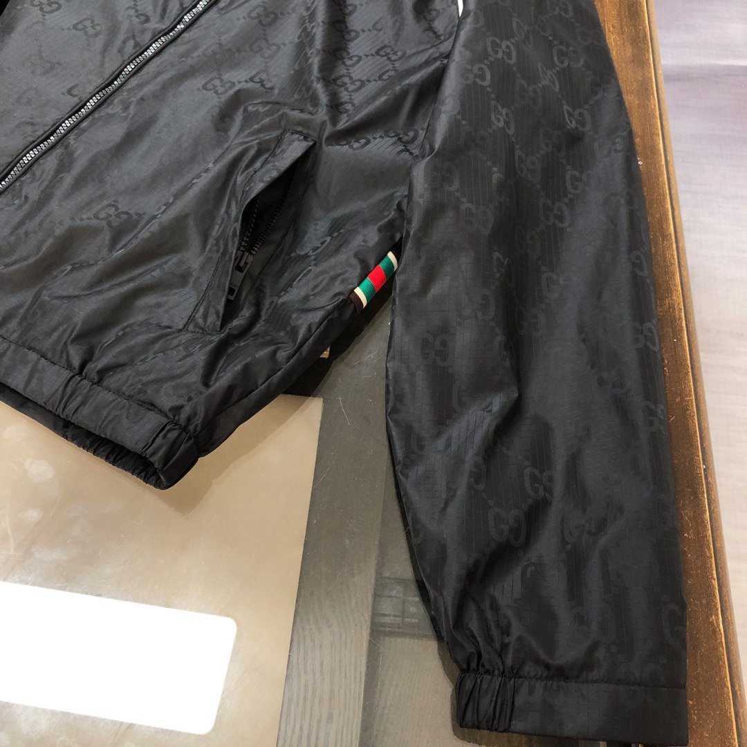 2024秋冬連帽Gucci高仿男裝衣服夾克外套防風夾克