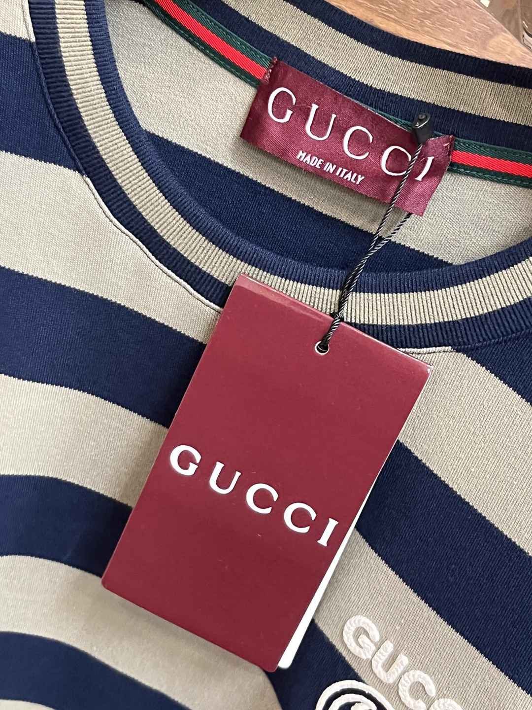 歐洲標準頂級復刻一比一Gucci時尚條紋黃金羊毛衫針織衫長袖