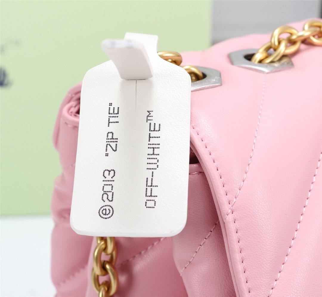 可愛的粉色offwhite頂級原單專櫃同步手提包真皮錢包化妝包
