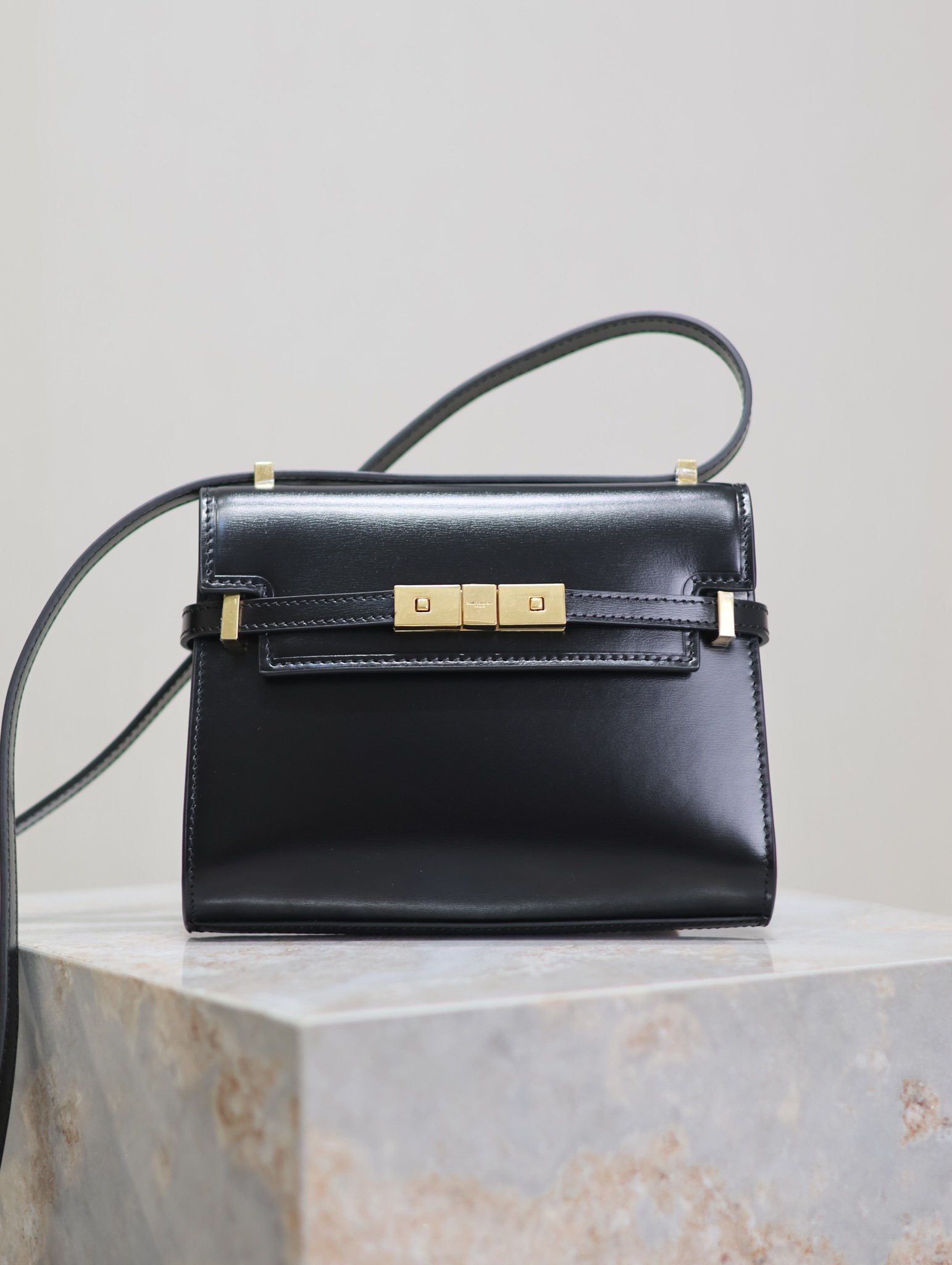 高仿YSL聖羅蘭包包 Manhattan BOX SAINT LAURENT mini 黑金