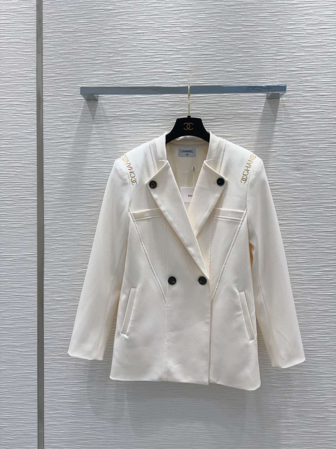 CHANEL香奈兒頂級原單女裝休閒西服單西外套 米白色