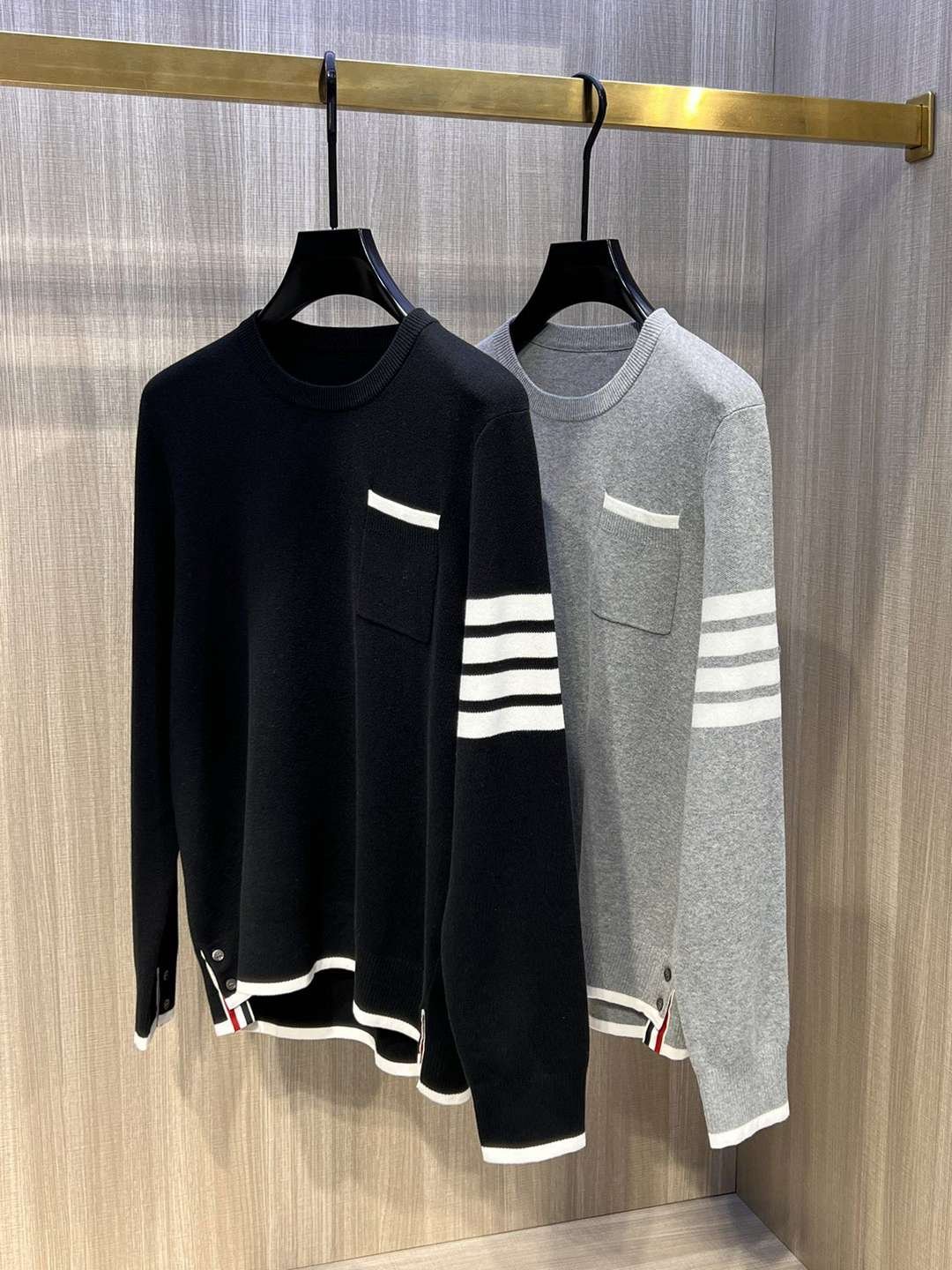 湯姆佈朗頂級奢侈品時尚圓領長袖T恤高仿衣服男裝