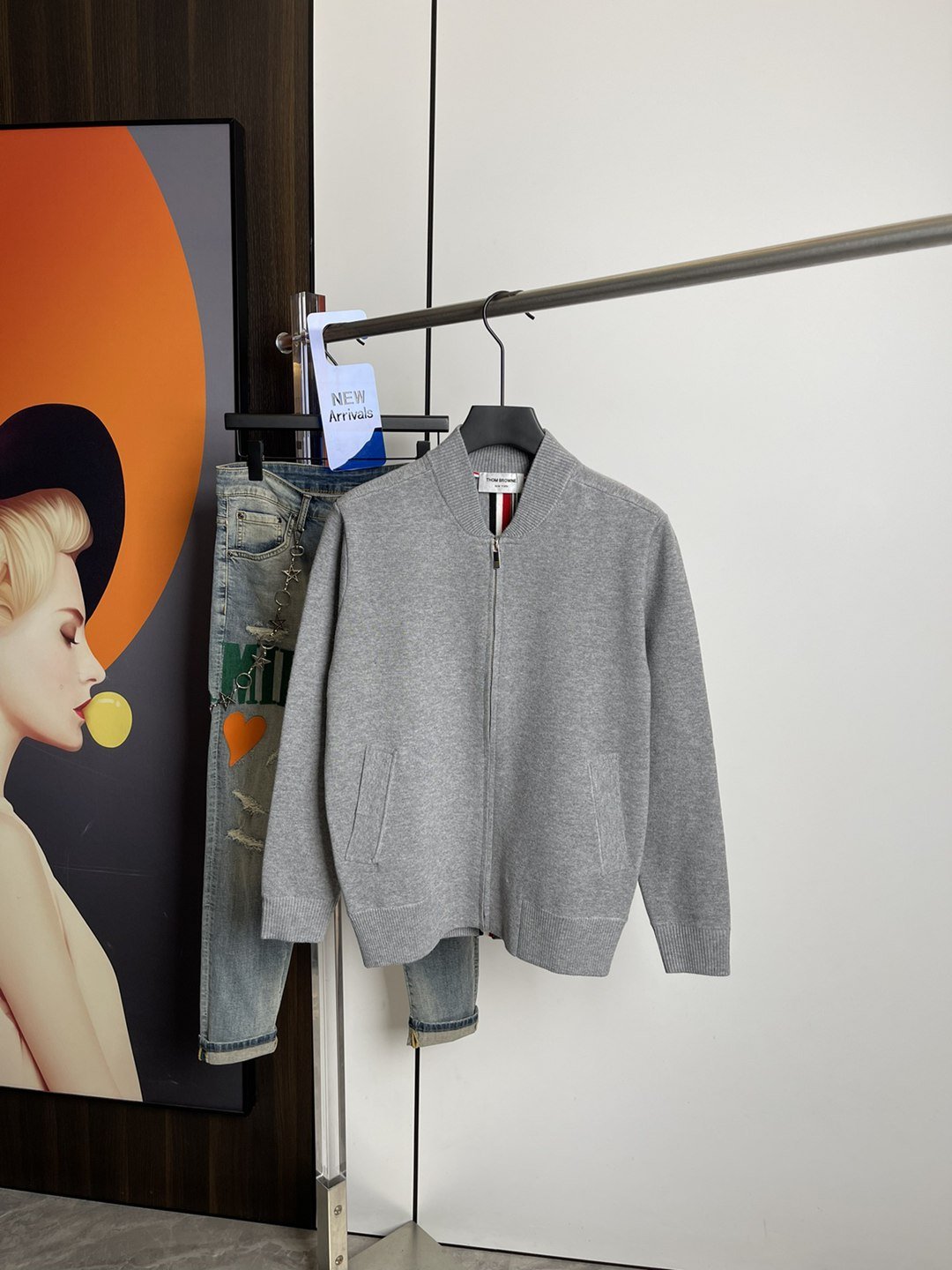 頂級高仿TB Thom Browne2024秋冬新品時尚圓領開衫毛衣