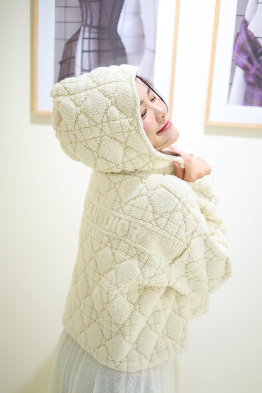 復刻原單DIOR頂級高仿連帽時尚外套女裝棉服棉衣