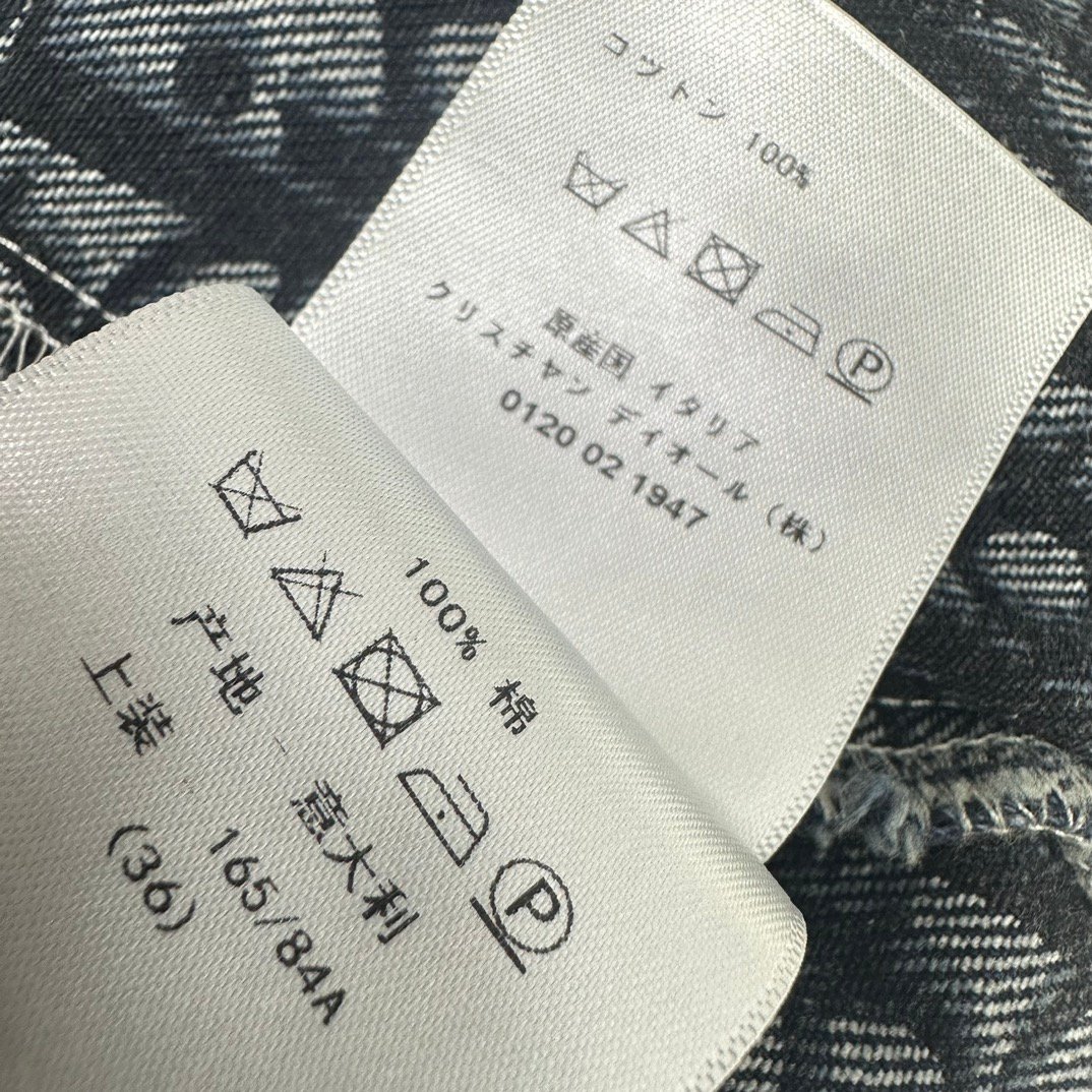 DIOR一比一設計直筒女裝高仿牛仔褲腰間字母