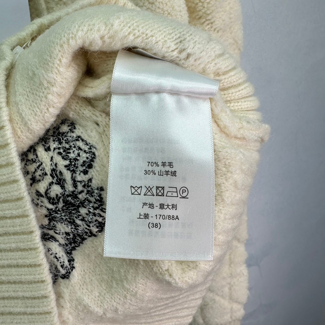 DIOR超A貨連帽針織刺繡開衫毛衣連帽外套女裝衣服