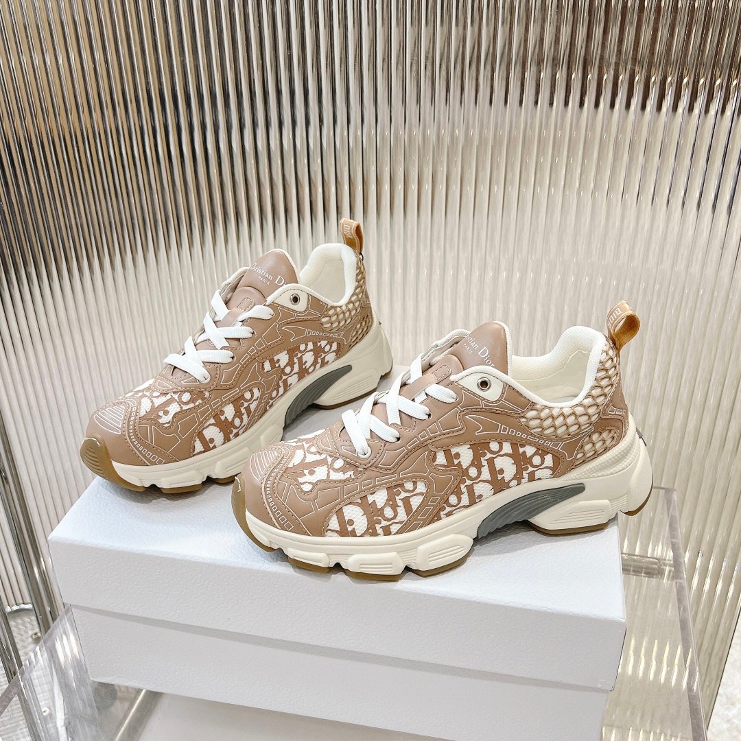 DIOR一比一原單奢侈品字母logoOblique印花圖案系列厚底跑鞋運動休閒鞋