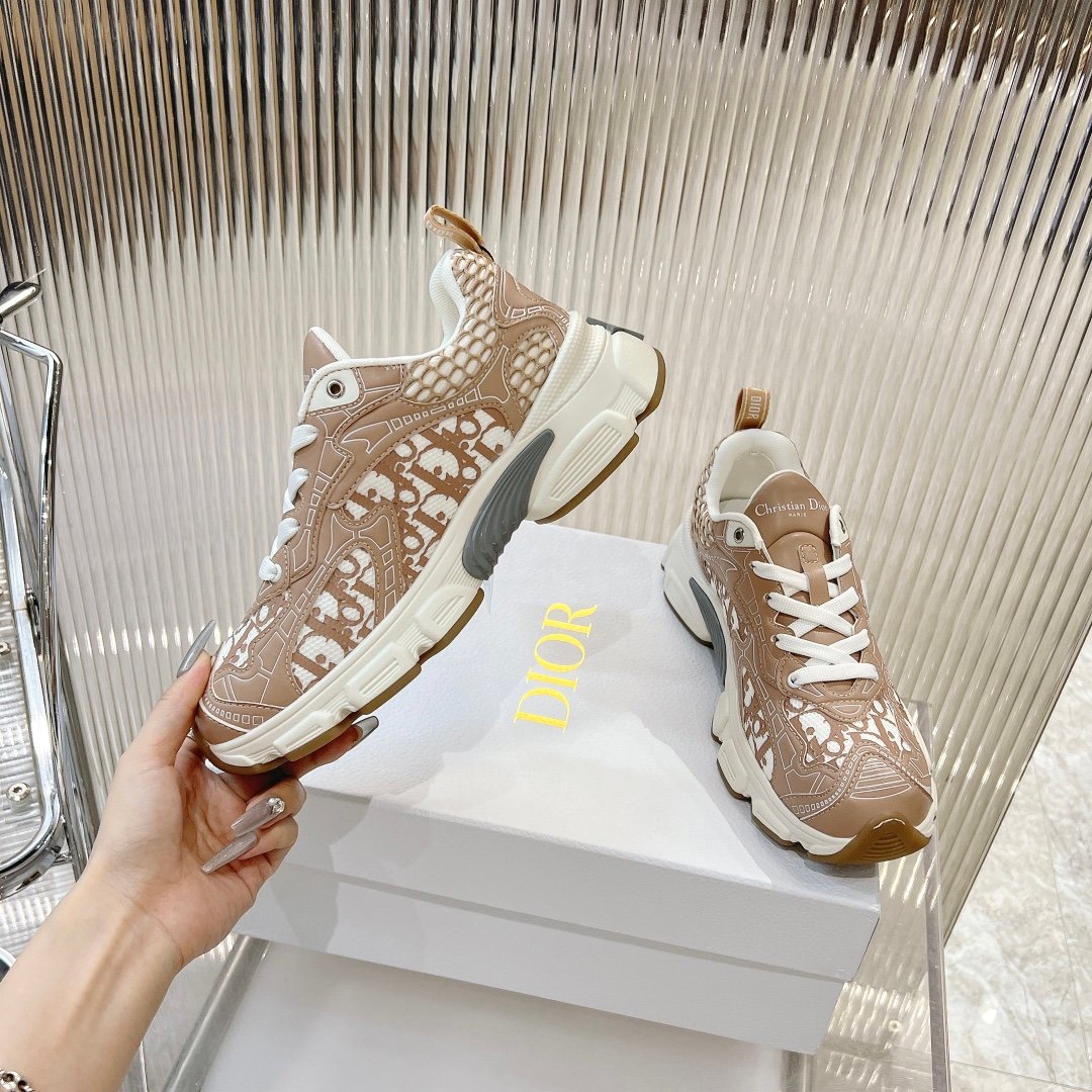 DIOR一比一原單奢侈品字母logoOblique印花圖案系列厚底跑鞋運動休閒鞋