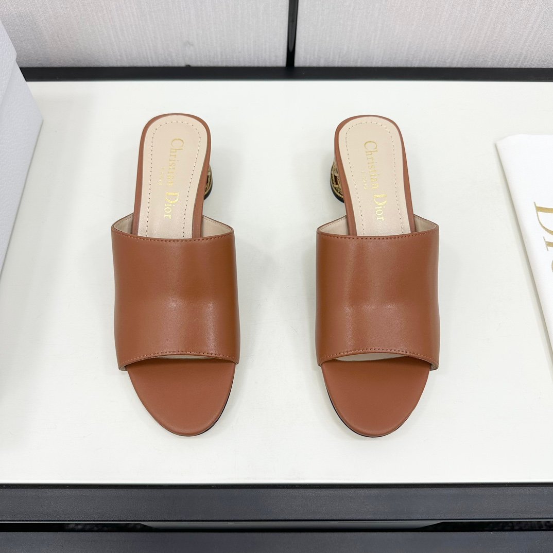 一比一精仿迪奧DIOR奢侈品女裝休閒拖鞋 真皮