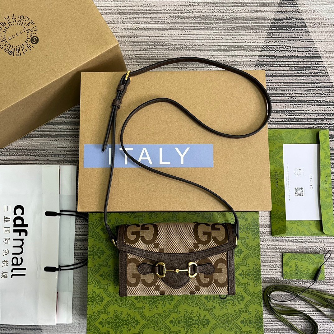 頂級A貨GUCCI古馳 GG Horsebit1955迷你斜挎包手機包699296