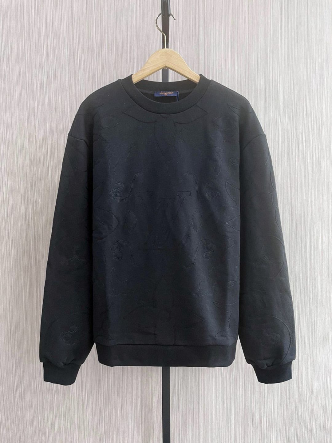 刺繡大花衛衣時尚男裝套頭路易威登高仿運動衫衛衣
