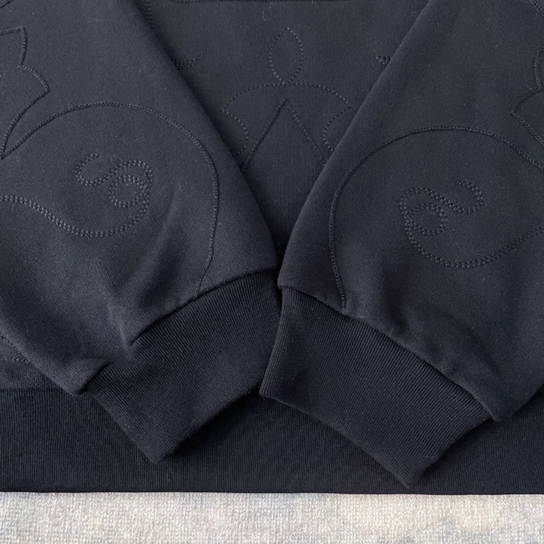 刺繡大花衛衣時尚男裝套頭路易威登高仿運動衫衛衣