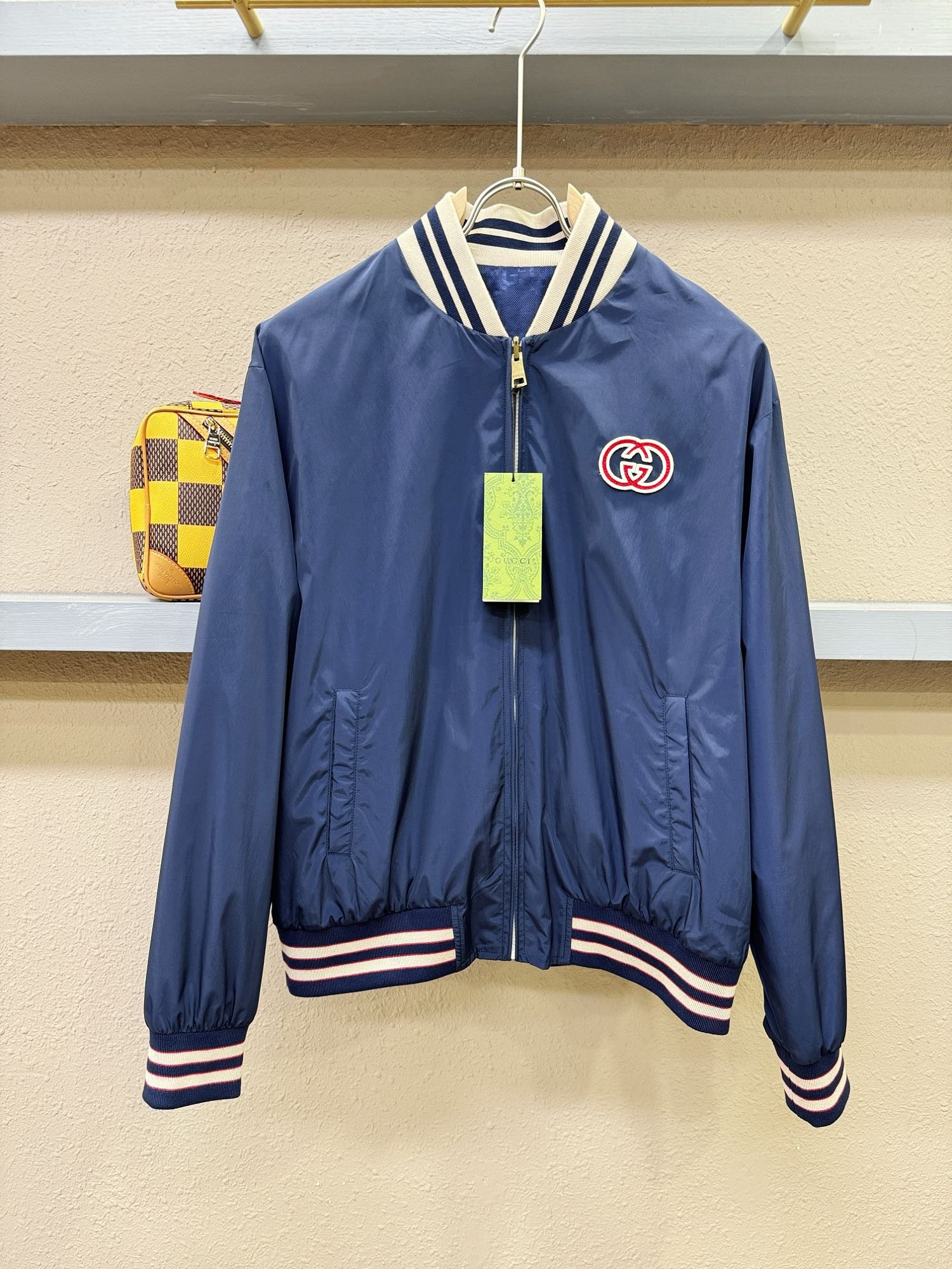 Gucci古驰原單秋冬新款雙面尼龍帆布夾克